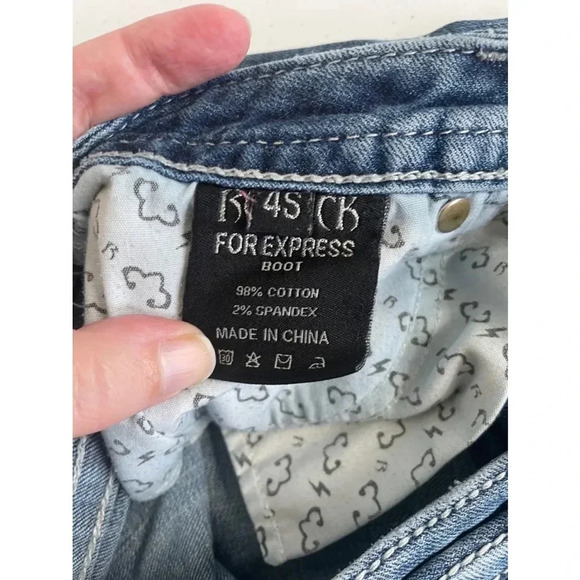 Vintage Y2K‎ Rerock for Express Boot Cut Jeans Size 4 Short EUC! 0231 - Picture 9 of 9